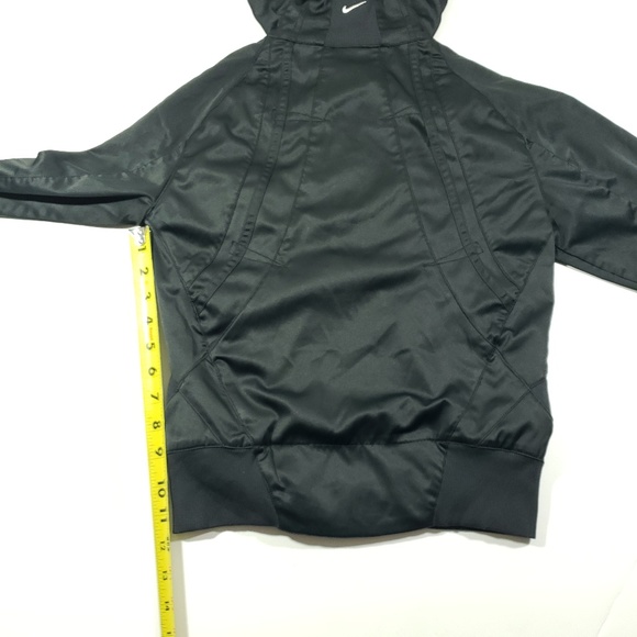 Nike womens black Gray funnel turtle neck zip jack - Picture 3 of 8